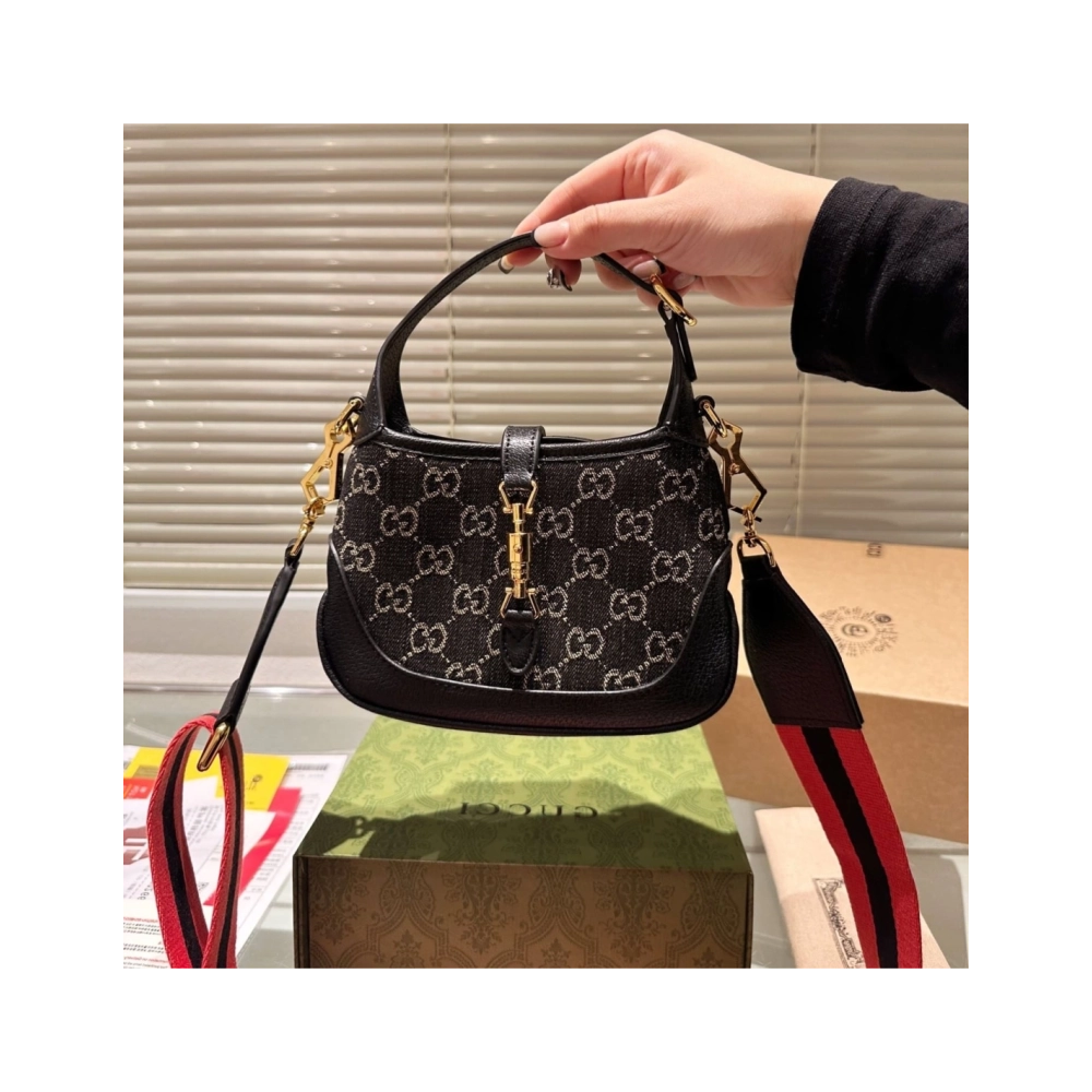 Gucci Jackie 1961 Cloth Crossbody Bag,GUCCI,BAGS