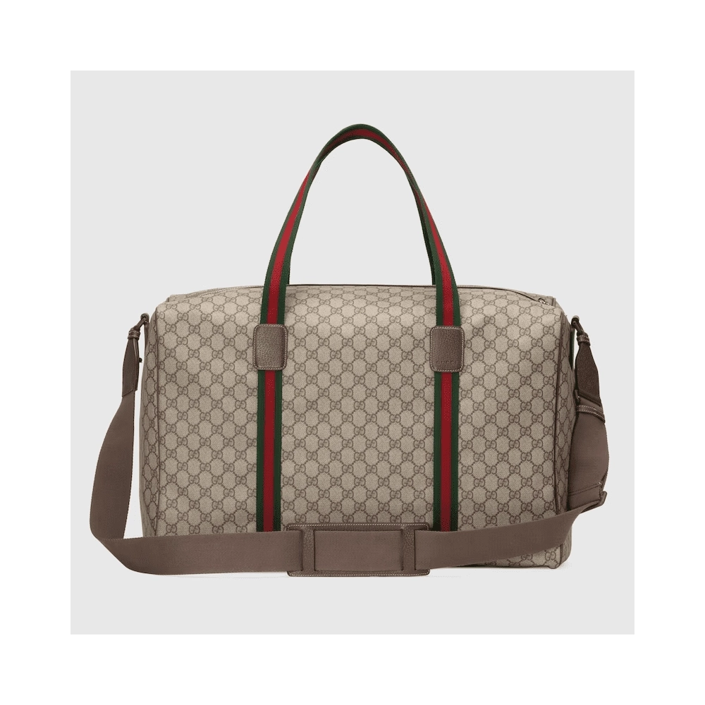 Gucci Large Duffle Bag With Web,GUCCI,BAGS