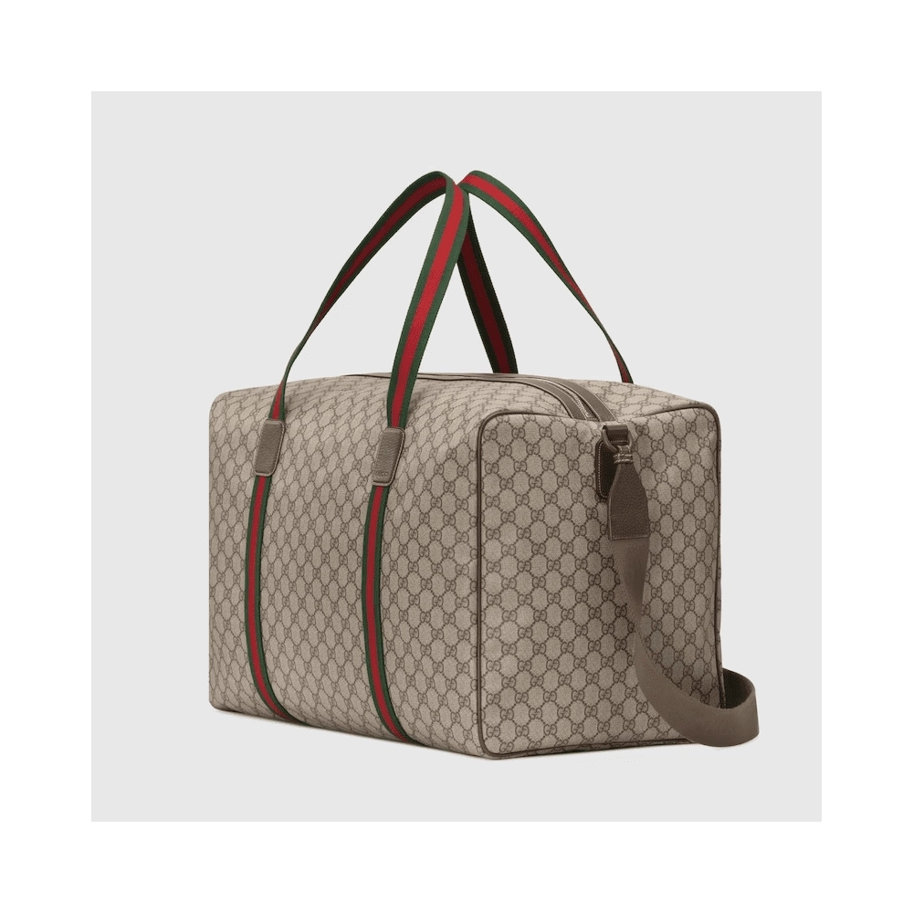Gucci Large Duffle Bag With Web,GUCCI,BAGS