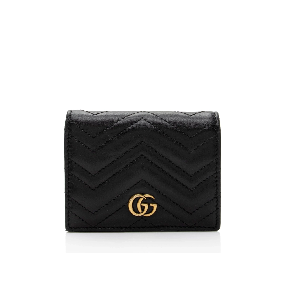 Gucci Matelasse GG Marmont Card Case Wallet (SHF 61rHie),GUCCI,BAGS
