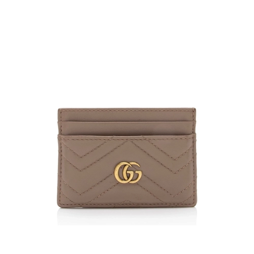 Gucci Matelasse Leather GG Marmont Card Case (SHF OTHyTR),GUCCI,BAGS