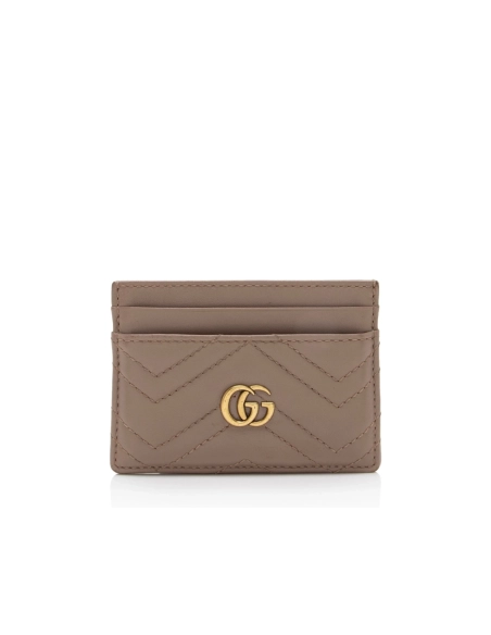 Gucci Matelasse Leather GG Marmont Card Case (SHF OTHyTR),GUCCI,BAGS