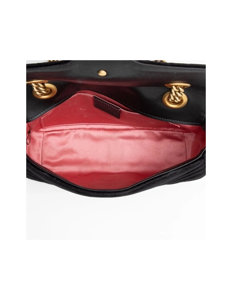 Gucci Matelasse Velvet GG Marmont Mini Shoulder Bag (SHF 22601),GUCCI,BAGS