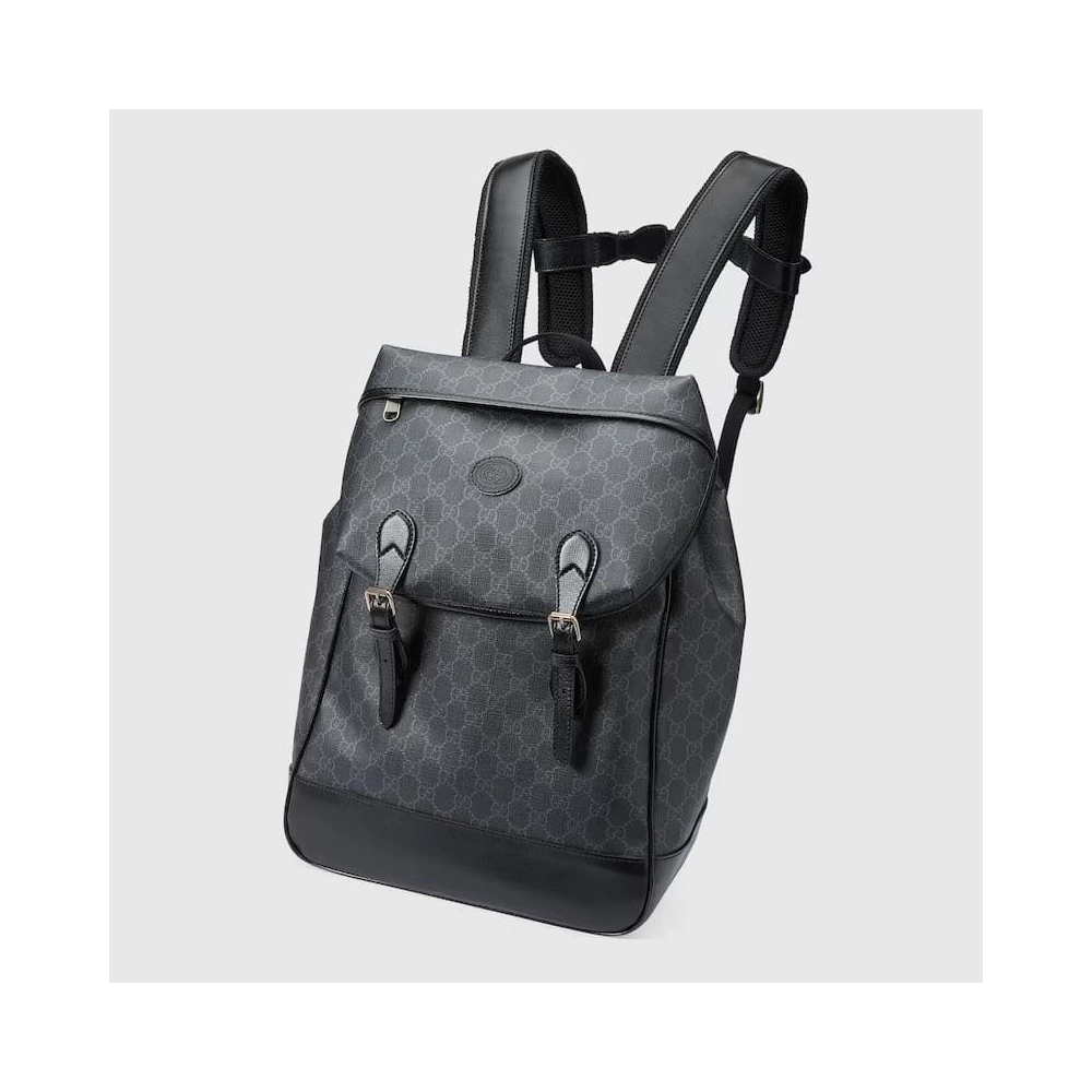 GUCCI MEDIUM BACKPACK WITH INTERLOCKING G,GUCCI,BAGS