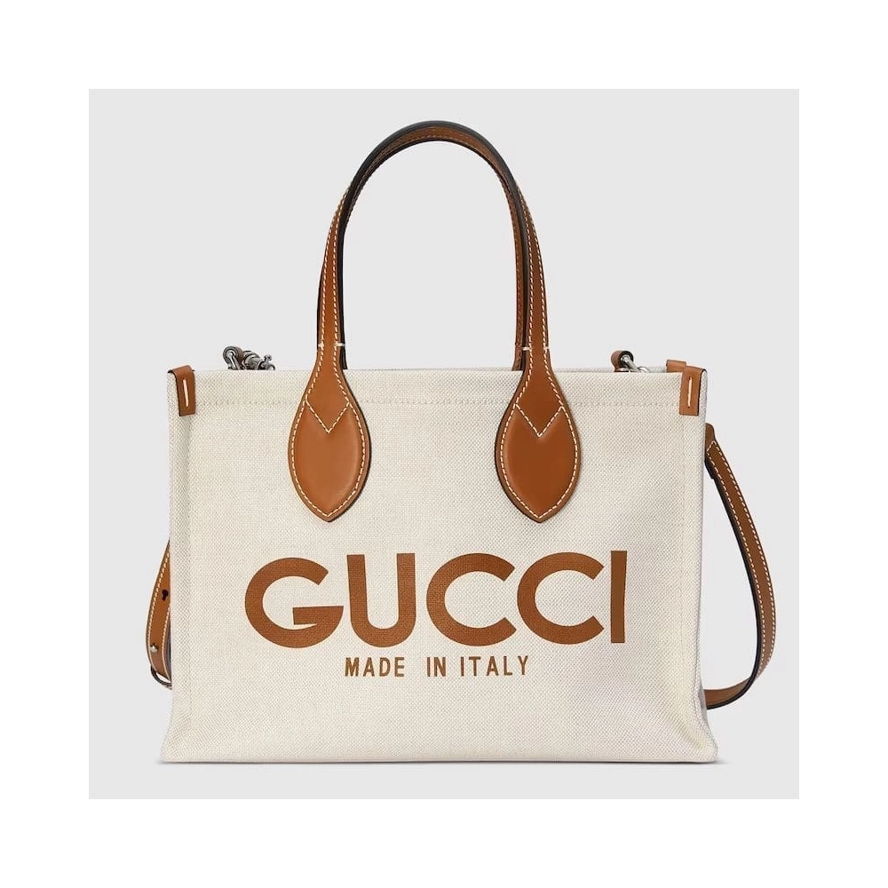 GUCCI MINI TOTE BAG WITH GUCCI PRINT,GUCCI,BAGS