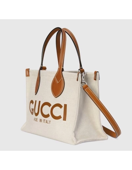 GUCCI MINI TOTE BAG WITH GUCCI PRINT,GUCCI,BAGS
