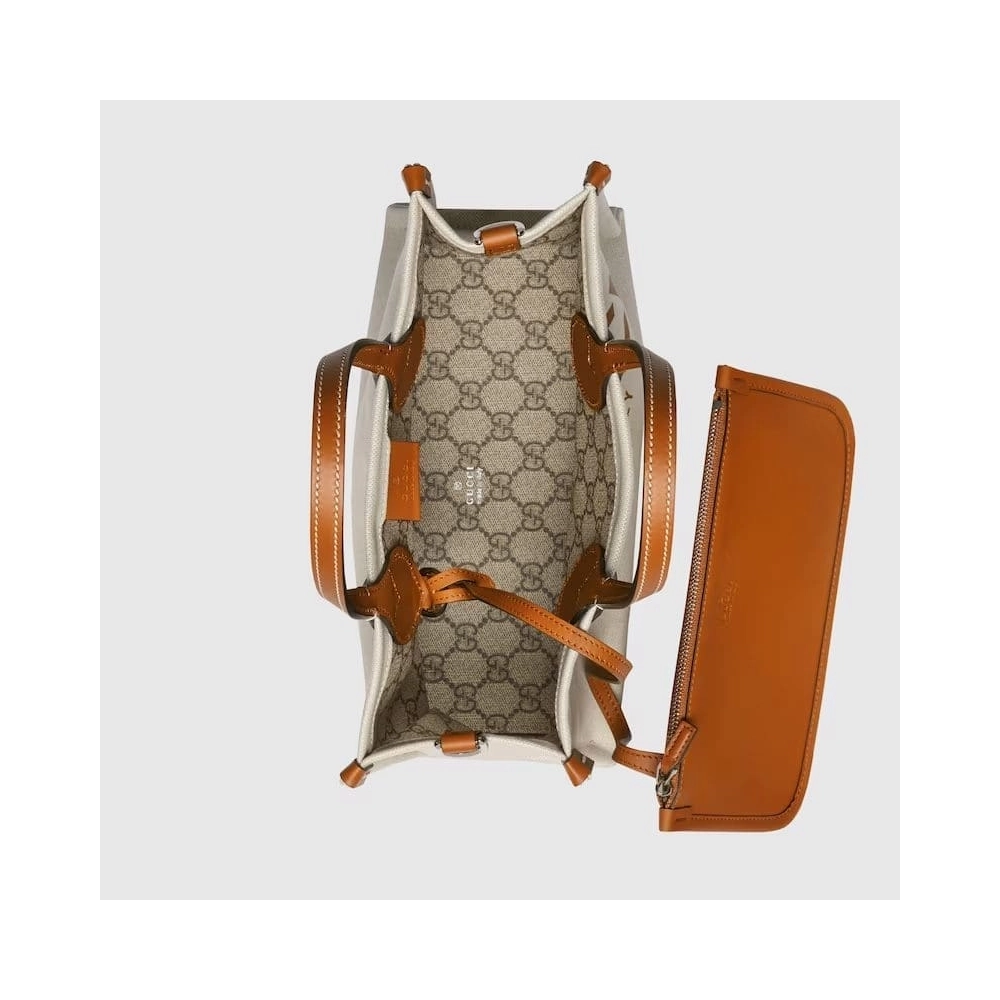 GUCCI MINI TOTE BAG WITH GUCCI PRINT,GUCCI,BAGS