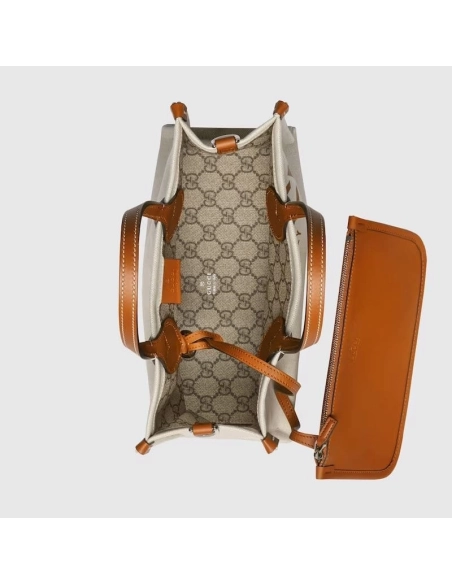 GUCCI MINI TOTE BAG WITH GUCCI PRINT,GUCCI,BAGS