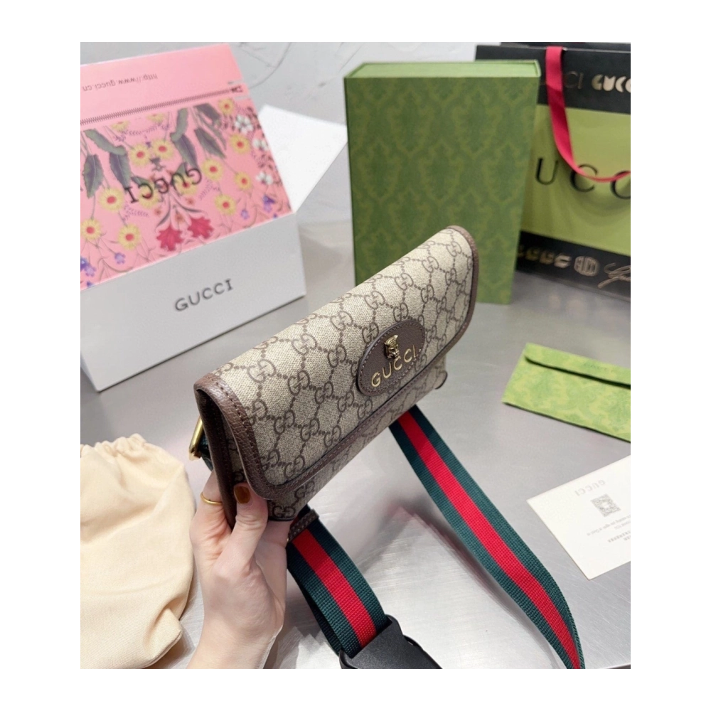 GUCCI NEO VINTAGE GG SUPREME BELT BAG,GUCCI,BAGS
