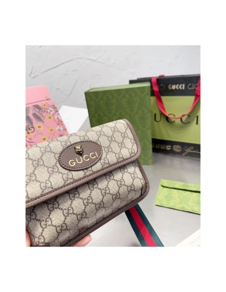 GUCCI NEO VINTAGE GG SUPREME BELT BAG,GUCCI,BAGS