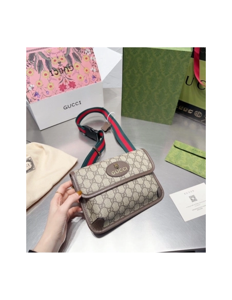 GUCCI NEO VINTAGE GG SUPREME BELT BAG,GUCCI,BAGS