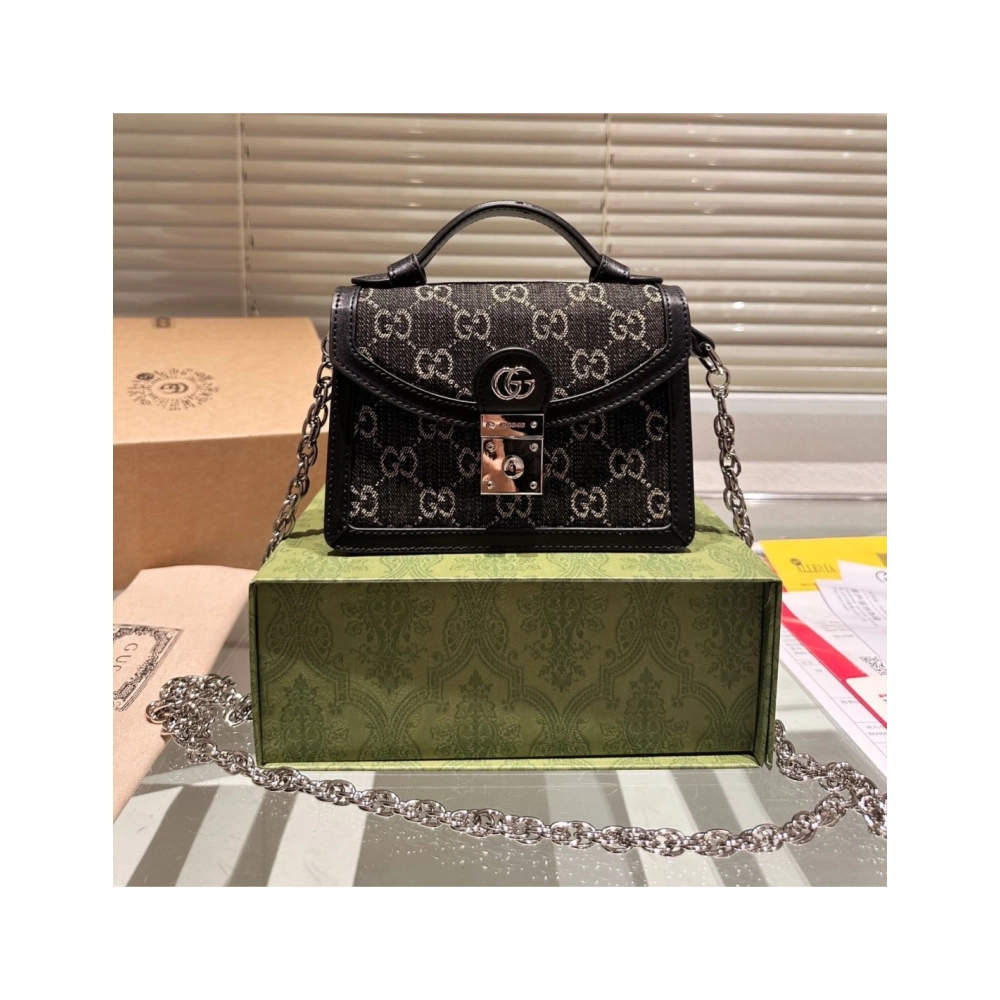 Gucci Ophidia GG Denim Tote Bag,GUCCI,BAGS