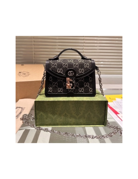 Gucci Ophidia GG Denim Tote Bag,GUCCI,BAGS