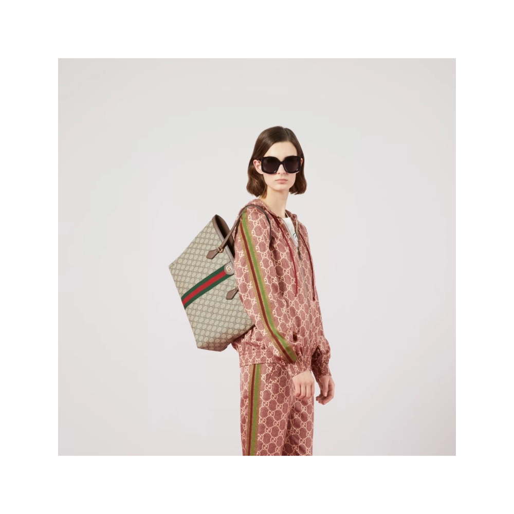 GUCCI OPHIDIA GG MEDIUM TOTE INT,GUCCI,BAGS