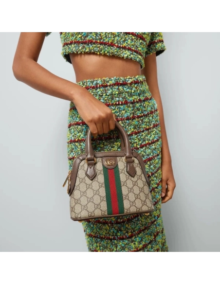 GUCCI OPHIDIA GG MINI TOP HANDLE BAG,GUCCI,BAGS