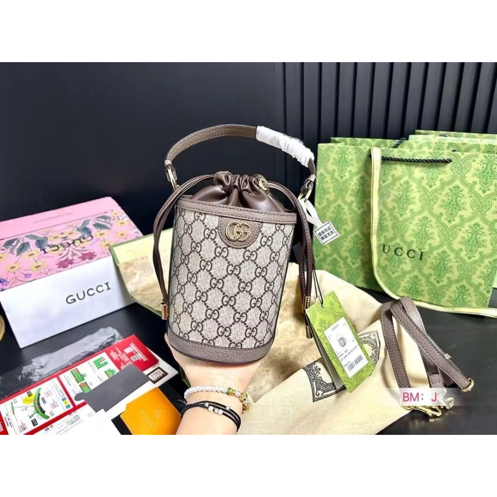 GUCCI OPHIDIA MINI BUCKET BAG,GUCCI,BAGS