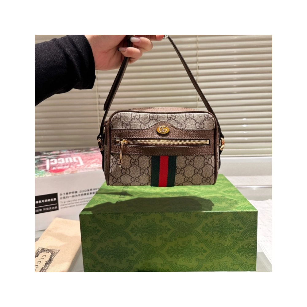Gucci Ophidia Shoulder Bag GG Coated Canvas Mini,GUCCI,BAGS