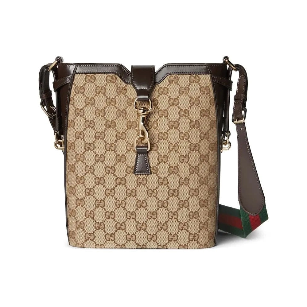 GUCCI ORIGINAL GG SMALL BUCKET BAG,GUCCI,BAGS