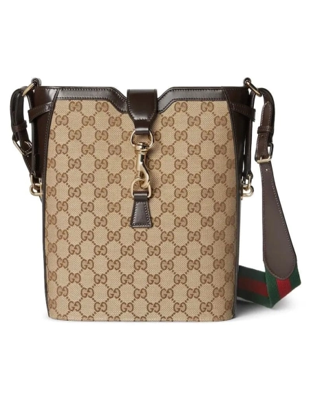 GUCCI ORIGINAL GG SMALL BUCKET BAG,GUCCI,BAGS