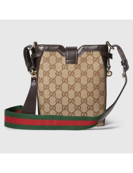 GUCCI ORIGINAL GG SMALL BUCKET BAG,GUCCI,BAGS