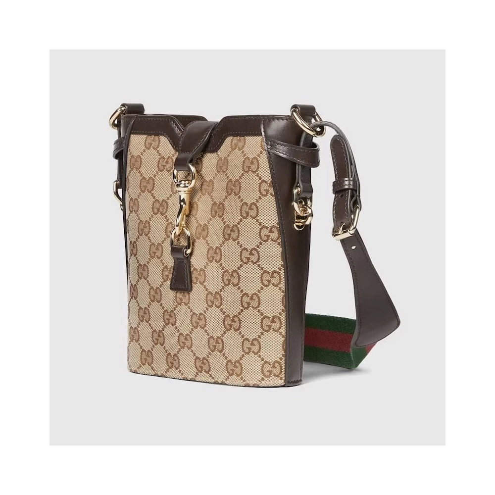 GUCCI ORIGINAL GG SMALL BUCKET BAG,GUCCI,BAGS