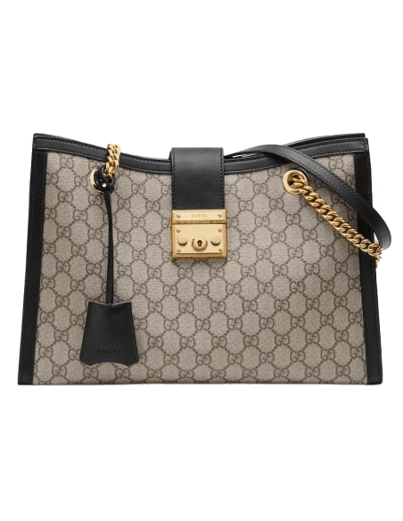 GUCCI PADLOCK MEDIUM GG SHOULDER BAG,GUCCI,BAGS