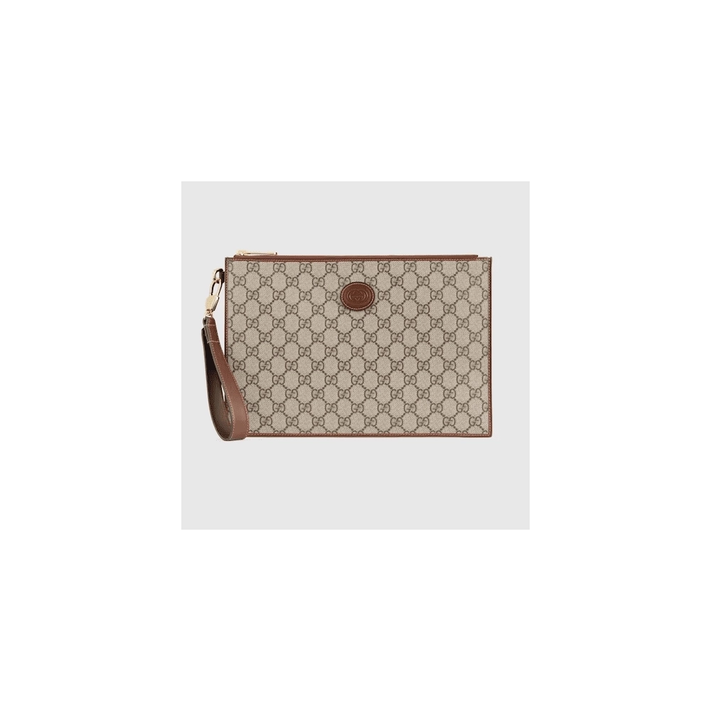 GUCCI POUCH WITH INTERLOCKING G,GUCCI,BAGS