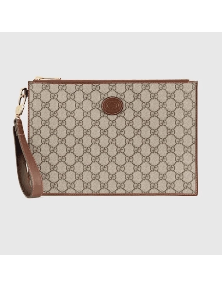 GUCCI POUCH WITH INTERLOCKING G,GUCCI,BAGS