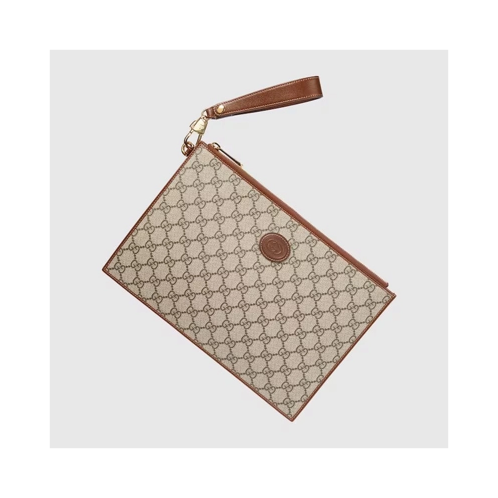 GUCCI POUCH WITH INTERLOCKING G,GUCCI,BAGS
