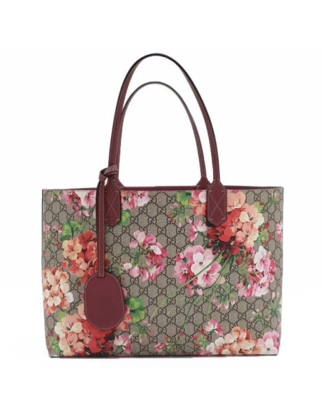 Gucci Tote Bag Floral Pattern GG Blooms Reversible Beige Pink,GUCCI,BAGS