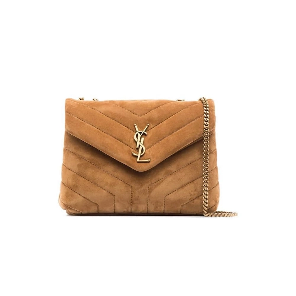 LOULOU SMALL CHAIN BAG IN ¡°Y¡± QUILTED SUEDE,YSL,BAGS