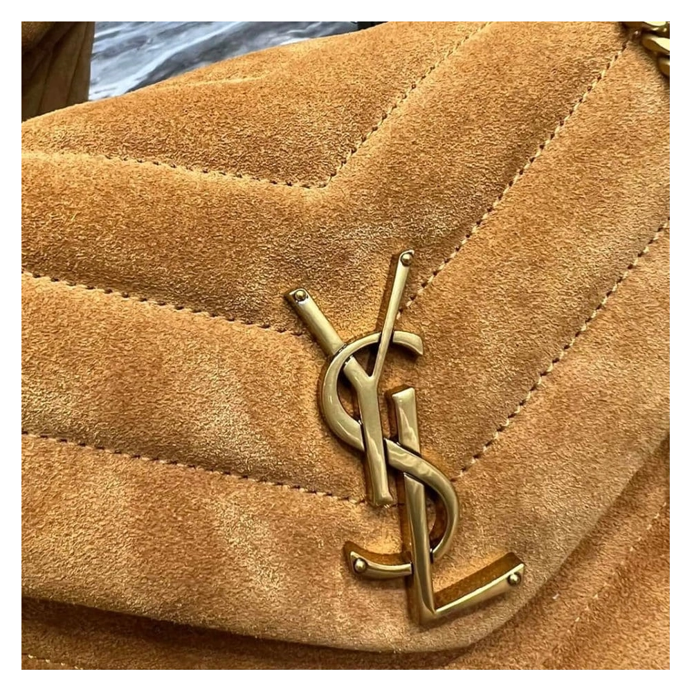 LOULOU SMALL CHAIN BAG IN ¡°Y¡± QUILTED SUEDE,YSL,BAGS