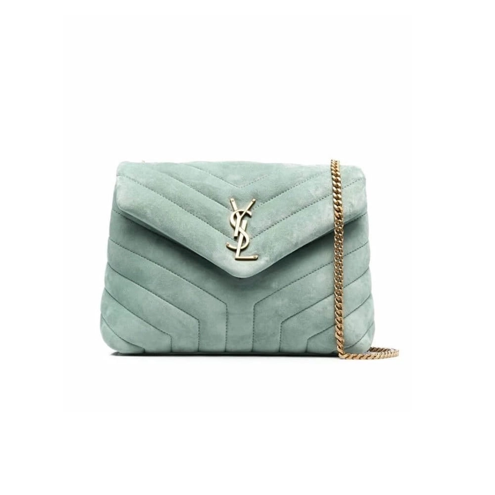 LOULOU SMALL CHAIN BAG IN ¡°Y¡± QUILTED SUEDE,YSL,BAGS