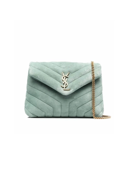 LOULOU SMALL CHAIN BAG IN ¡°Y¡± QUILTED SUEDE,YSL,BAGS