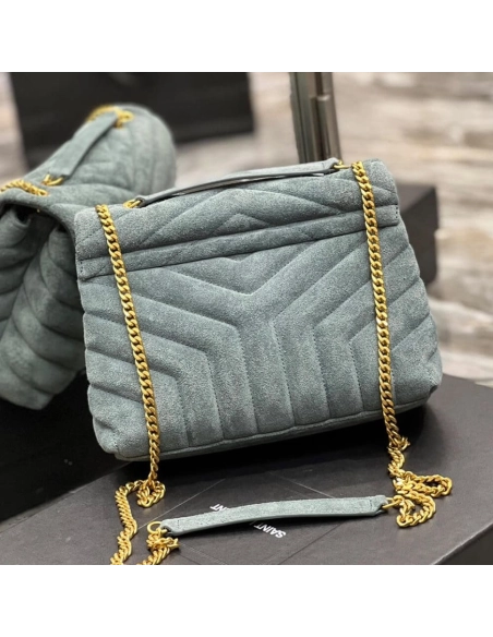 LOULOU SMALL CHAIN BAG IN ¡°Y¡± QUILTED SUEDE,YSL,BAGS
