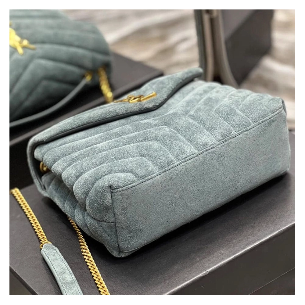 LOULOU SMALL CHAIN BAG IN ¡°Y¡± QUILTED SUEDE,YSL,BAGS