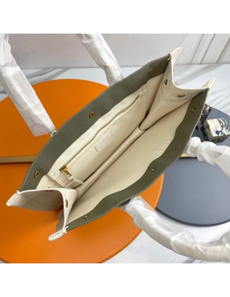 RIVE GAUCHE SMALL TOTE BAG IN LINEN AND LEATHER,YSL,BAGS