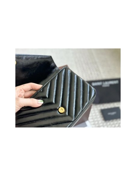 SAINT LAURENT BLACK COLLEGE MINI SHOULDER BAG,YSL,BAGS