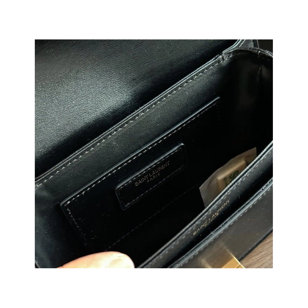 SAINT LAURENT BLACK SOLFERINO SHOULDER BAG,YSL,BAGS