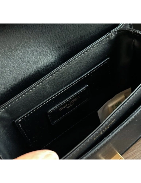 SAINT LAURENT BLACK SOLFERINO SHOULDER BAG,YSL,BAGS