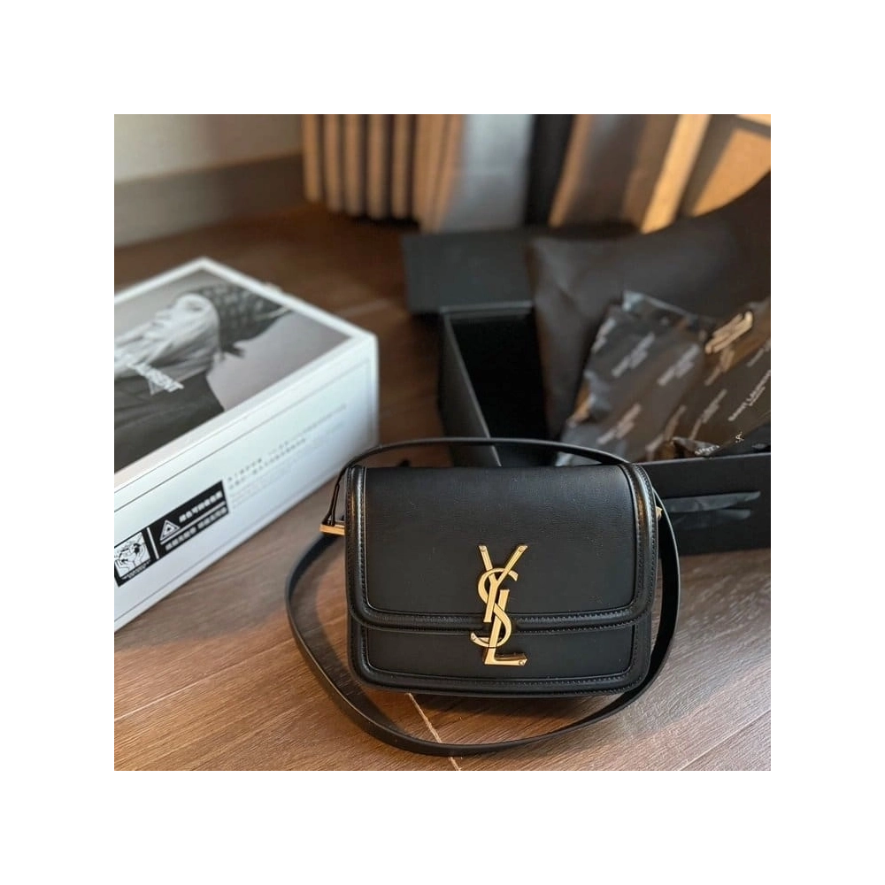 SAINT LAURENT BLACK SOLFERINO SHOULDER BAG,YSL,BAGS
