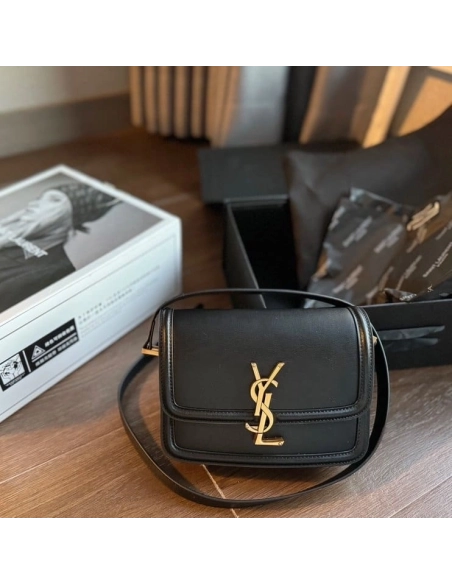 SAINT LAURENT BLACK SOLFERINO SHOULDER BAG,YSL,BAGS