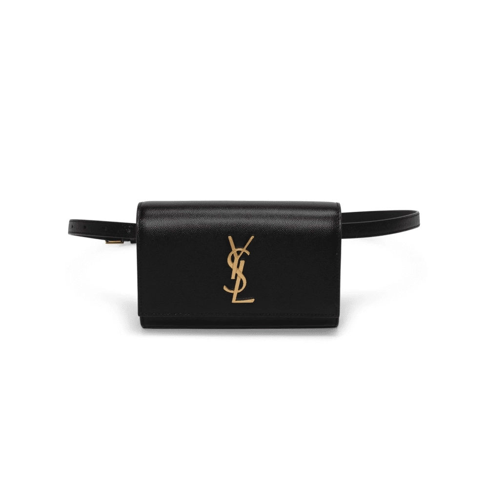 Saint Laurent Black Grain De Poudre Kate Belt Bag,YSL,BAGS