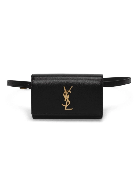 Saint Laurent Black Grain De Poudre Kate Belt Bag,YSL,BAGS