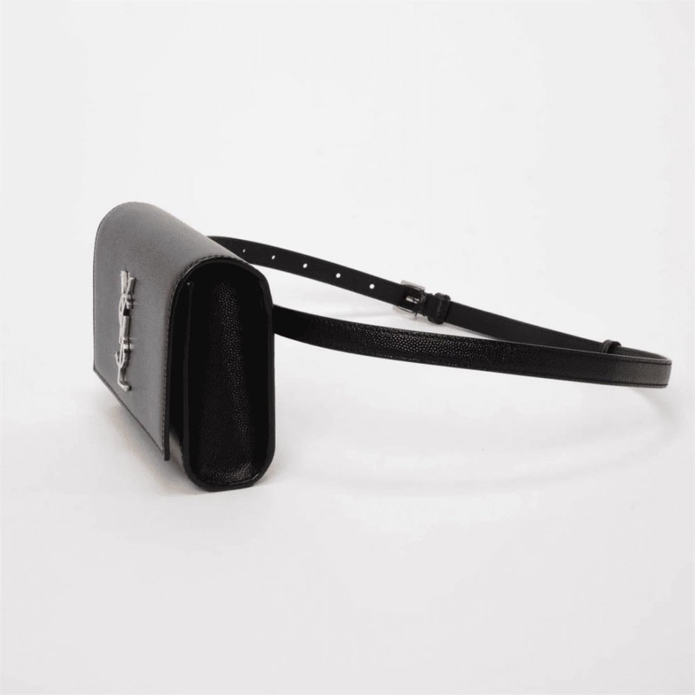 Saint Laurent Black Grain De Poudre Kate Belt Bag,YSL,BAGS