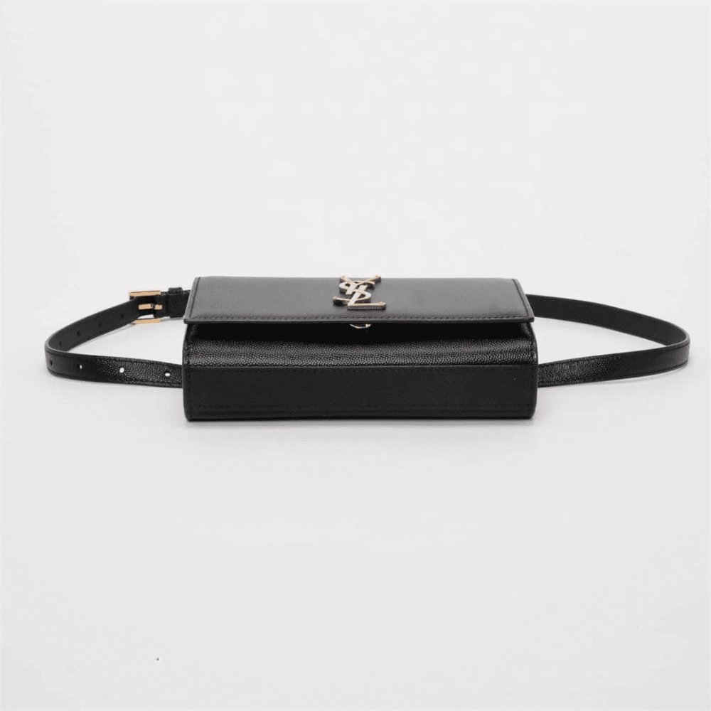 Saint Laurent Black Grain De Poudre Kate Belt Bag,YSL,BAGS