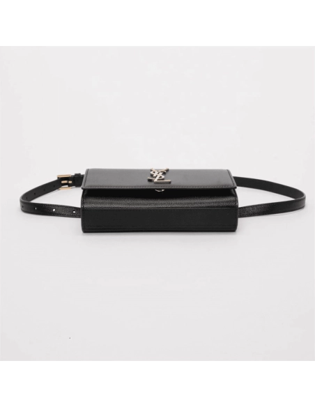 Saint Laurent Black Grain De Poudre Kate Belt Bag,YSL,BAGS