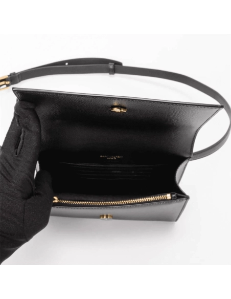 Saint Laurent Black Grain De Poudre Kate Belt Bag,YSL,BAGS