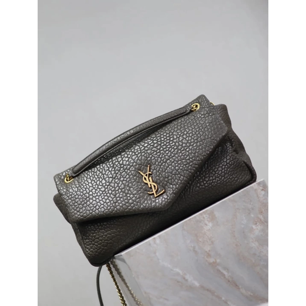SAINT LAURENT Calypso Large In Grained Lambskin STYLE 777399AACYT3212,YSL,BAGS