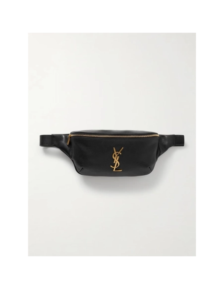 SAINT LAURENT Cassandre Textured Leather Belt Bag,YSL,BAGS